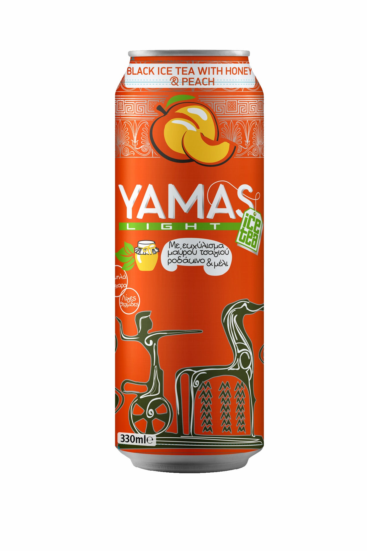 YAMAS LIGHT ICE TEA: BLACK TEA WITH PEACH AND HONEY 330ml/11oz – GREEK ...
